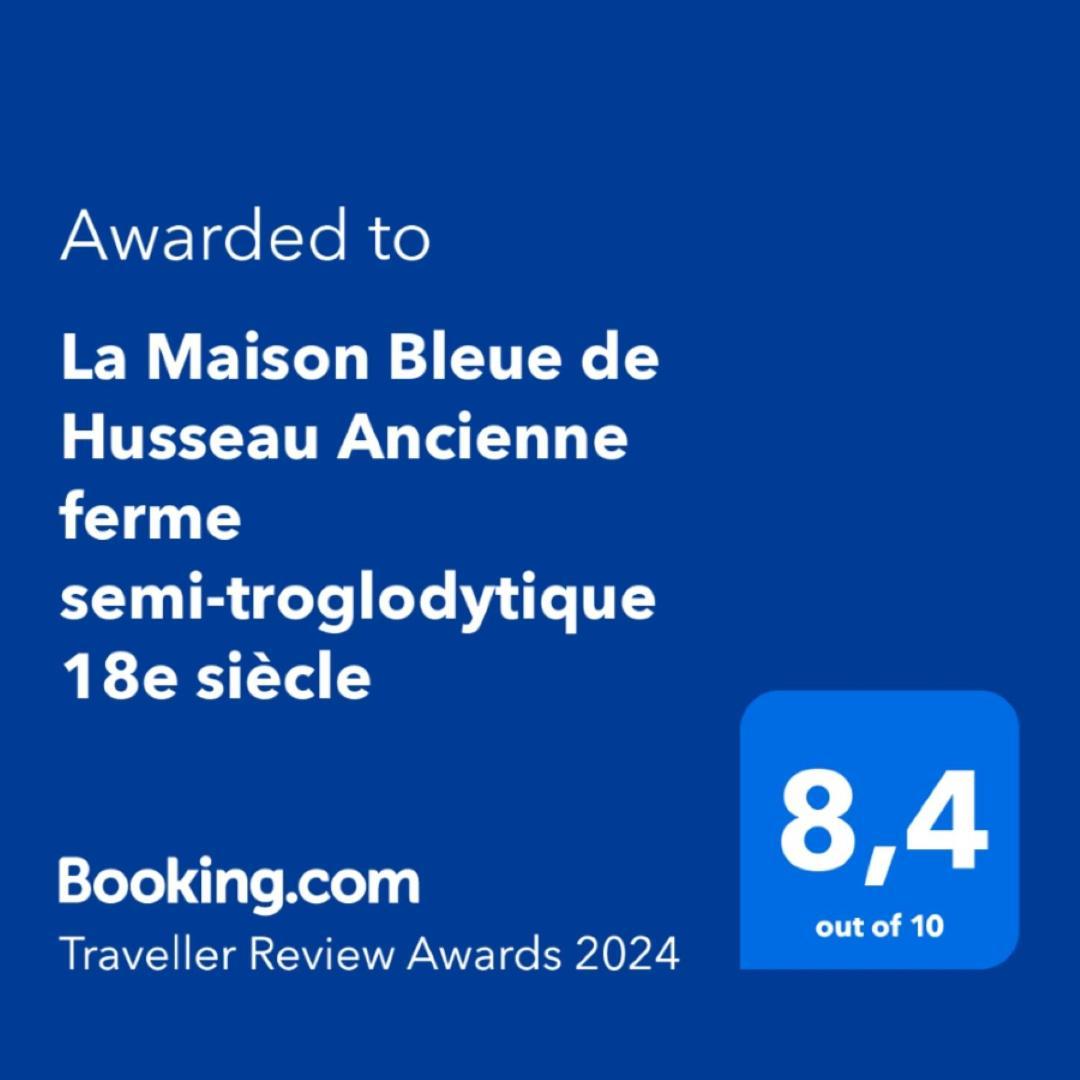 La Maison Bleue De Husseau Ancienne Ferme Semi-Troglodytique 18E Siecle Villa Montlouis-sur-Loire Exterior foto